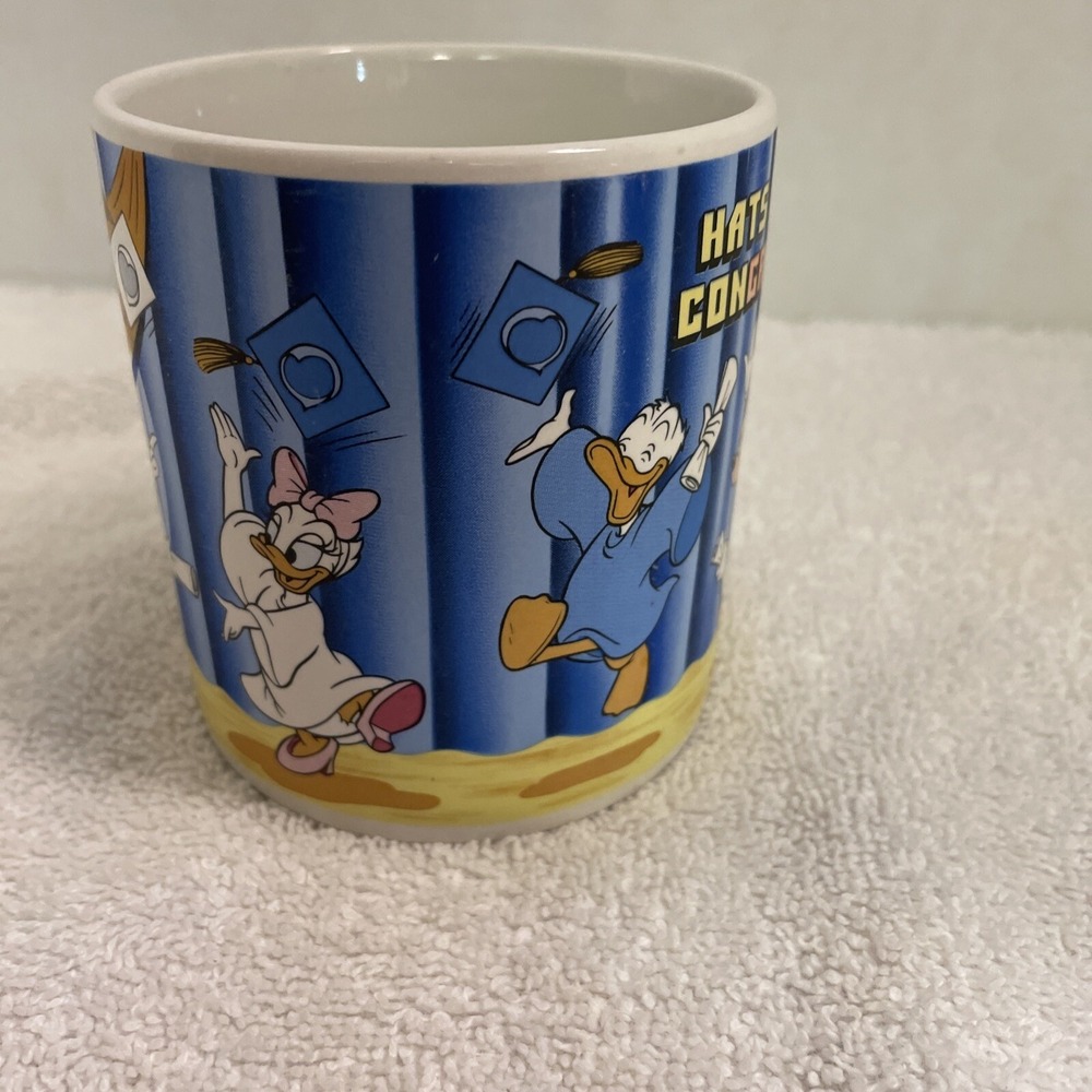 Disney Mug Donald Daisy Duck Minnie Mickey Mouse Graduation Coffee Cup - Picture 3 of 6